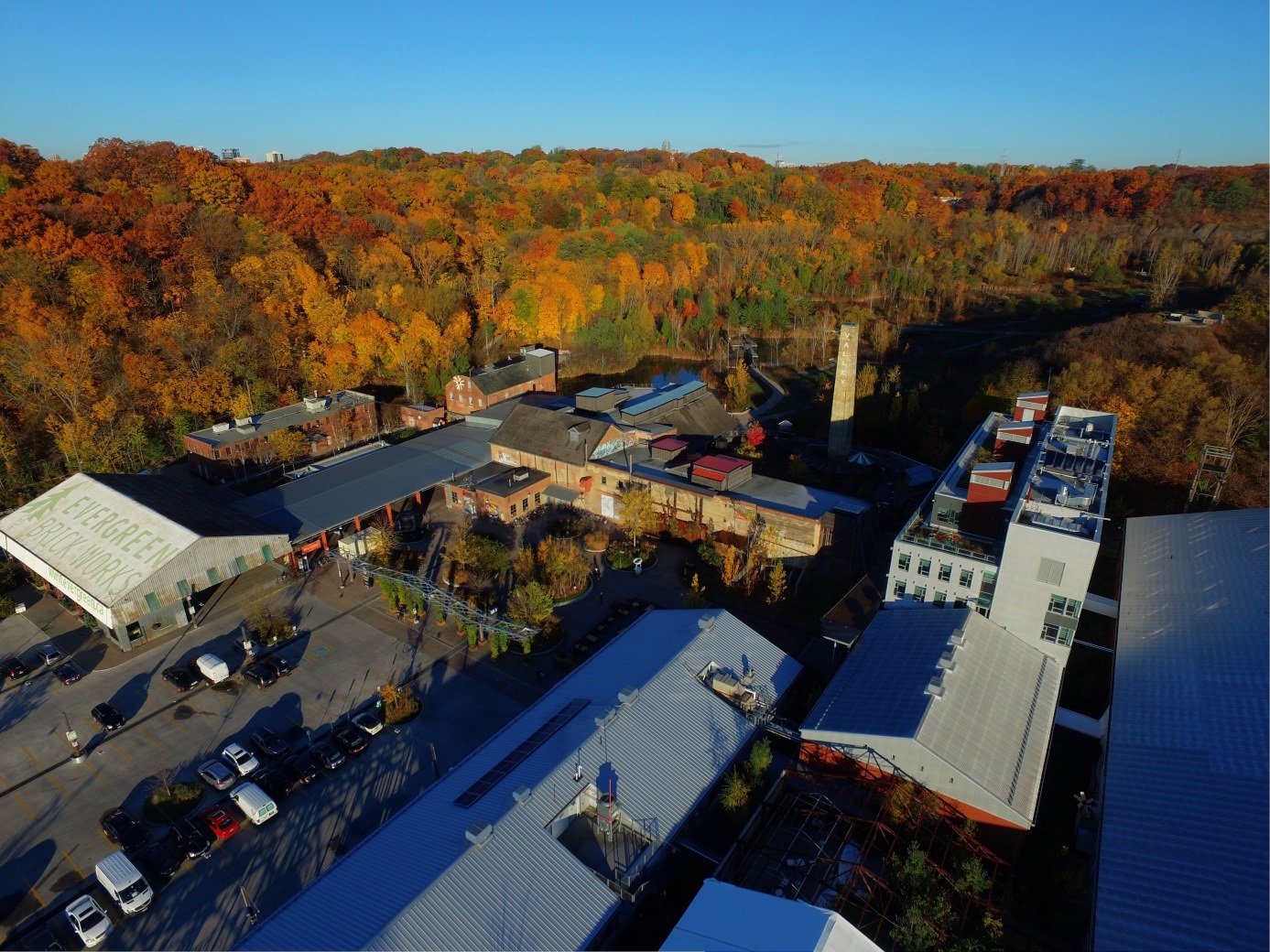 Evergreen Brick Works view from above