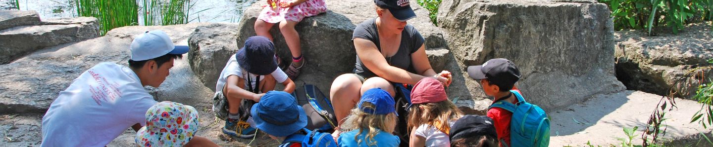Children learning in nature.