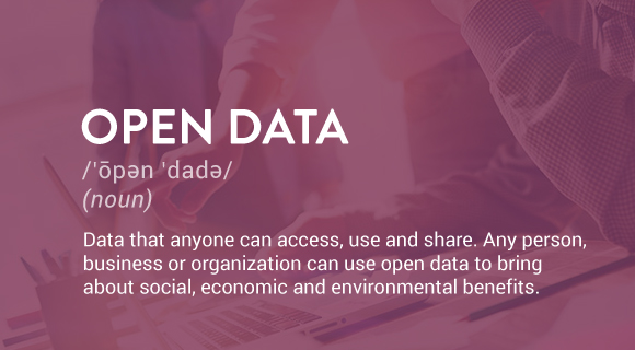 Data that anyone can access, use and share. Any person, business, government or organization can use open data to bring about social, economic and environmental benefits.