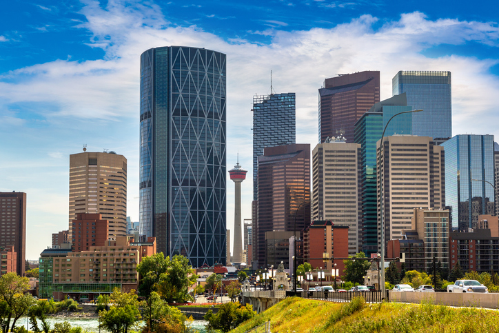 Calgary skyline from a distance