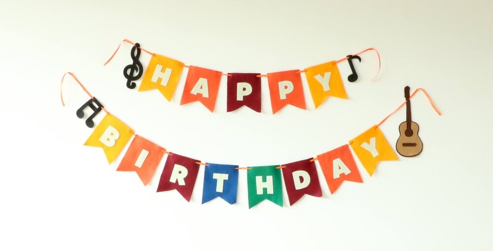 Happy Birthday sign on a wall