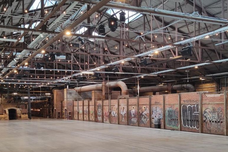 old brick factory kilns repurposed as event space 