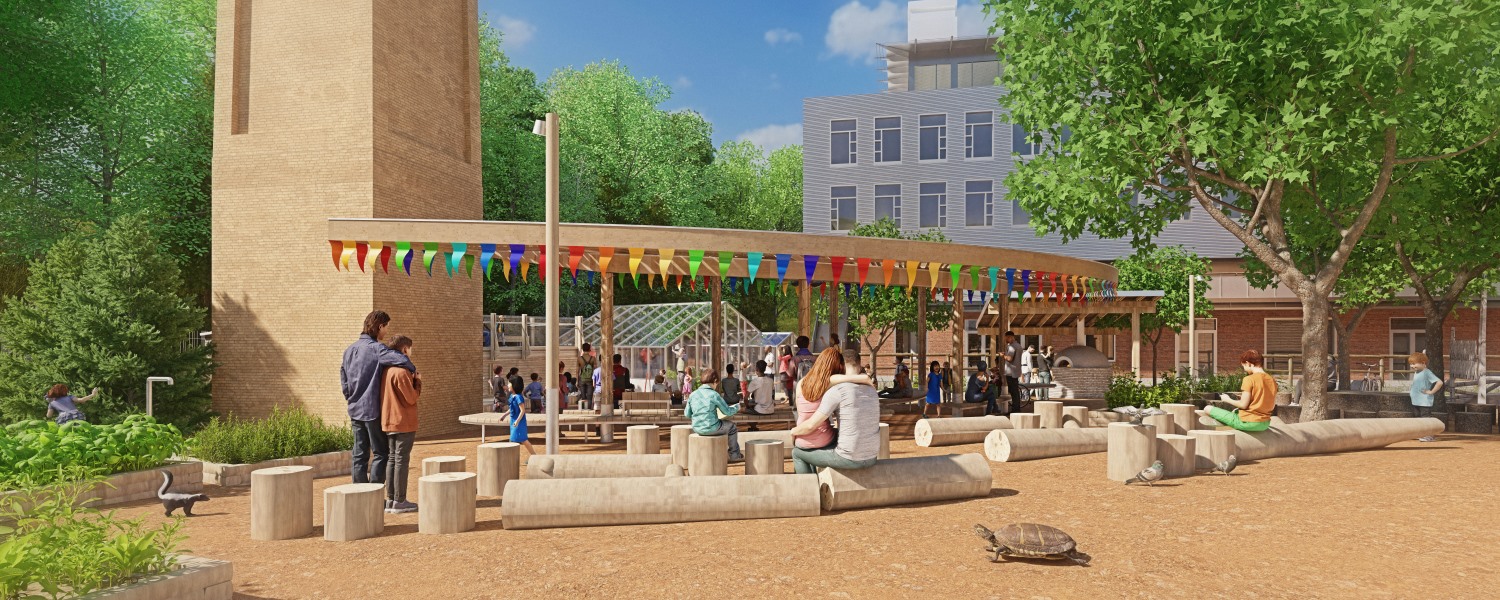 Rendering of changes at the Children's Garden