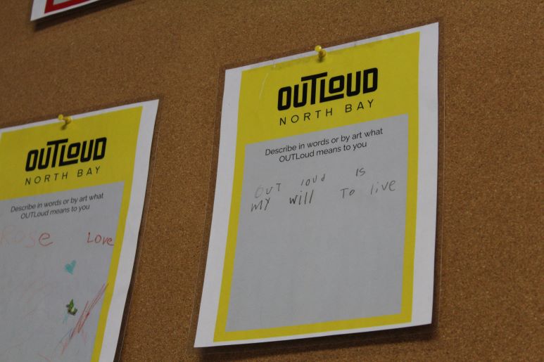 Message from a kid pin on the wall