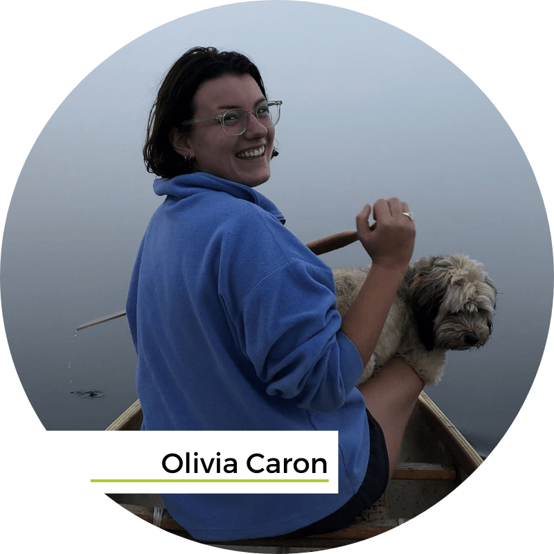 Olivia Caron in canoe