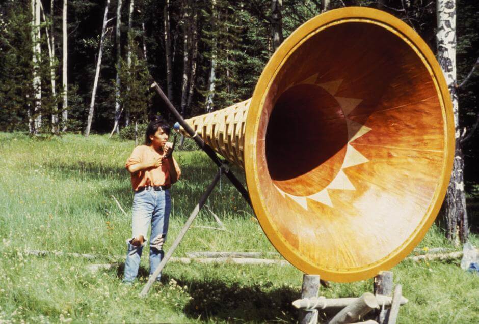 A picture of Speaking to Their Mother, 1991, Rebecca Belmore in Banff National Park