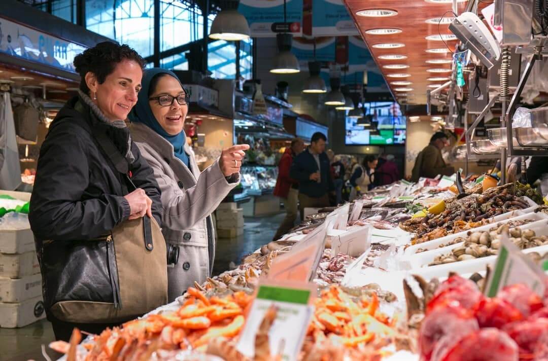 Marina Queirolo at a public market