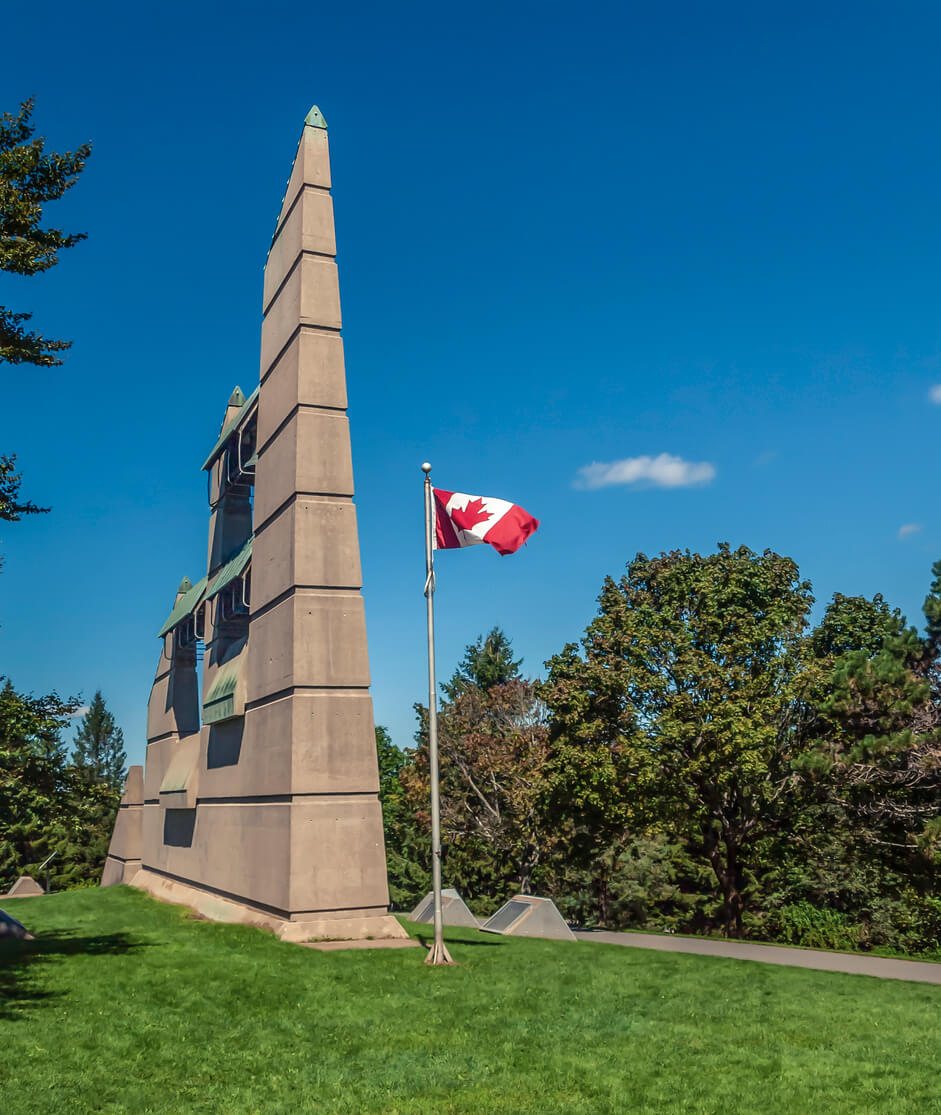 A memorial statue at Fort Needham Memorial Park, in Halifax